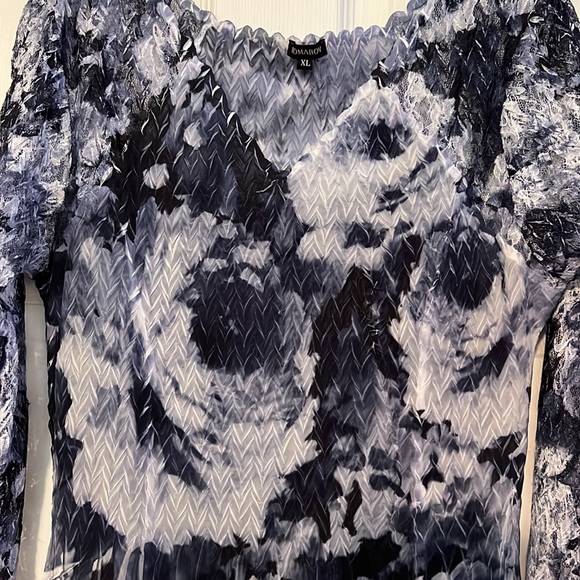 Komarov size X/L blue and white dress - Picture 8 of 11